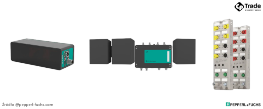 Miernik Pepperl+Fuchs SmartRunner Measurer 3-D, system RFID UHF F810, moduły bezpieczeństwa PROFIsafe i CIP Safety z IO-Link.